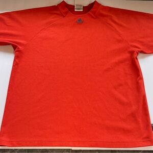 Adidas Men's Rust Orange Vintage Ribbed Activewear Shirt